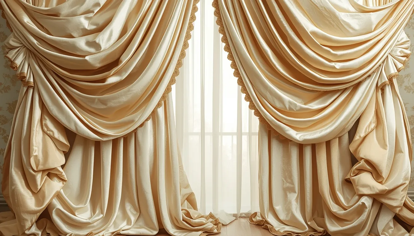 Elegant curtain drapes