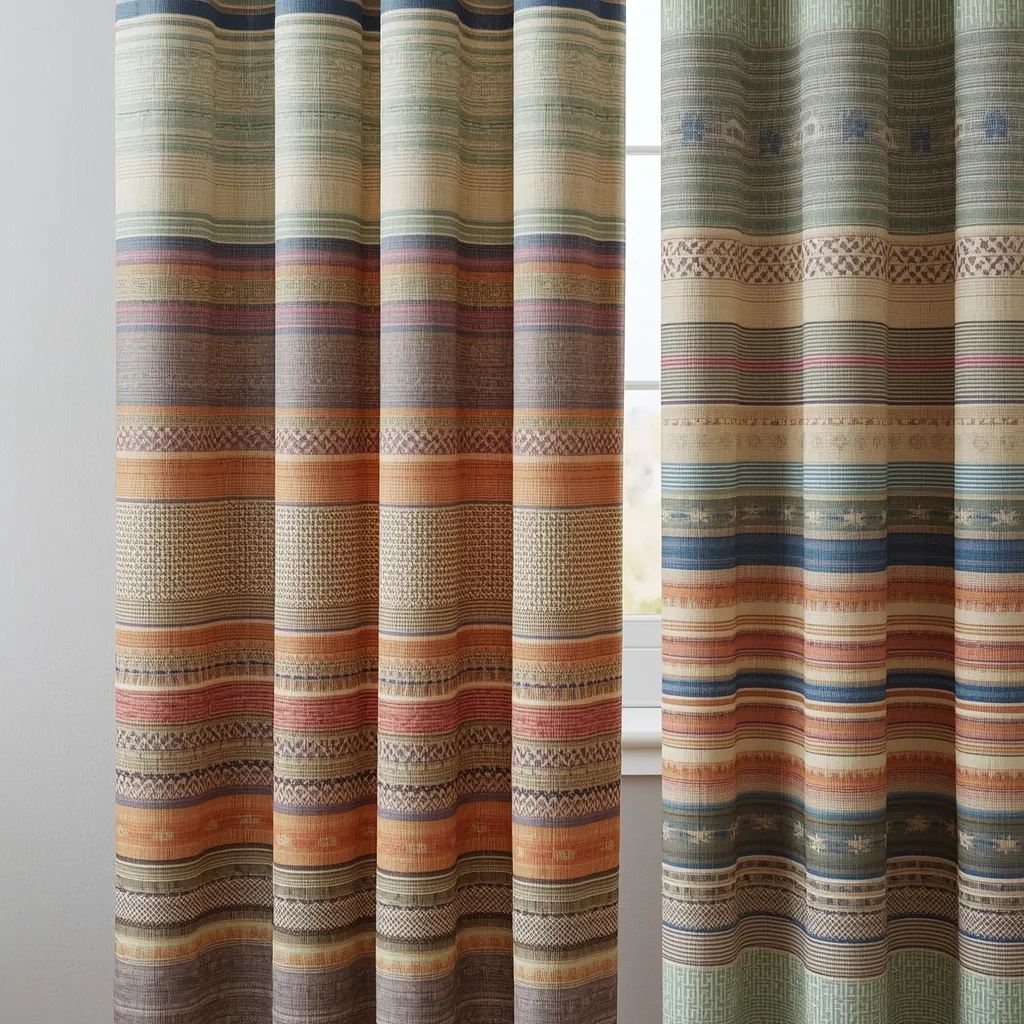 Woven jacquard curtain